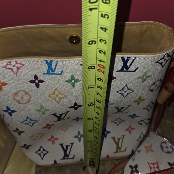Louis Vuitton Multicolor Monogram White Canvas Shoulder Bag - Picture 8 of 12